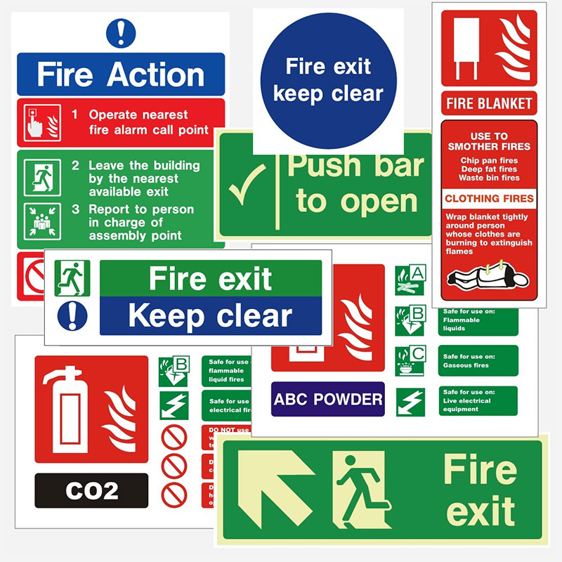 Fire safety signs